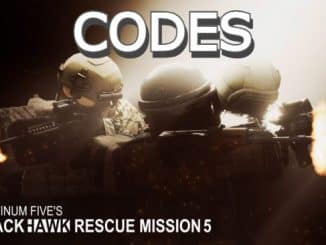 Blackhawk Rescue Mission 5 Codes Roblox