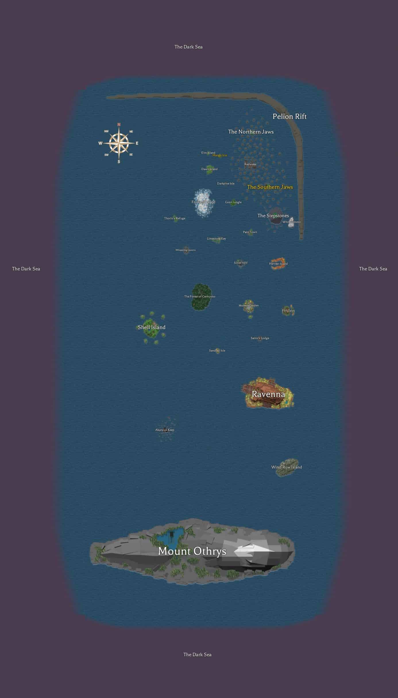 Arcane Odyssey Map with All Locations (2023) 
