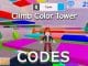 Climb Color Tower Codes Roblox