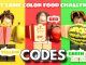 Eat Same Color Food Challenge Codes Roblox