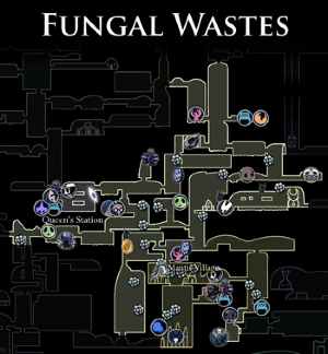 Hollow Knight Fungal Wastes Map