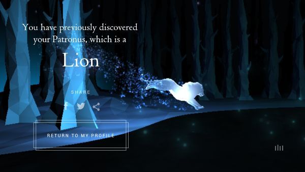 Wizarding World Patronus Lion Answers