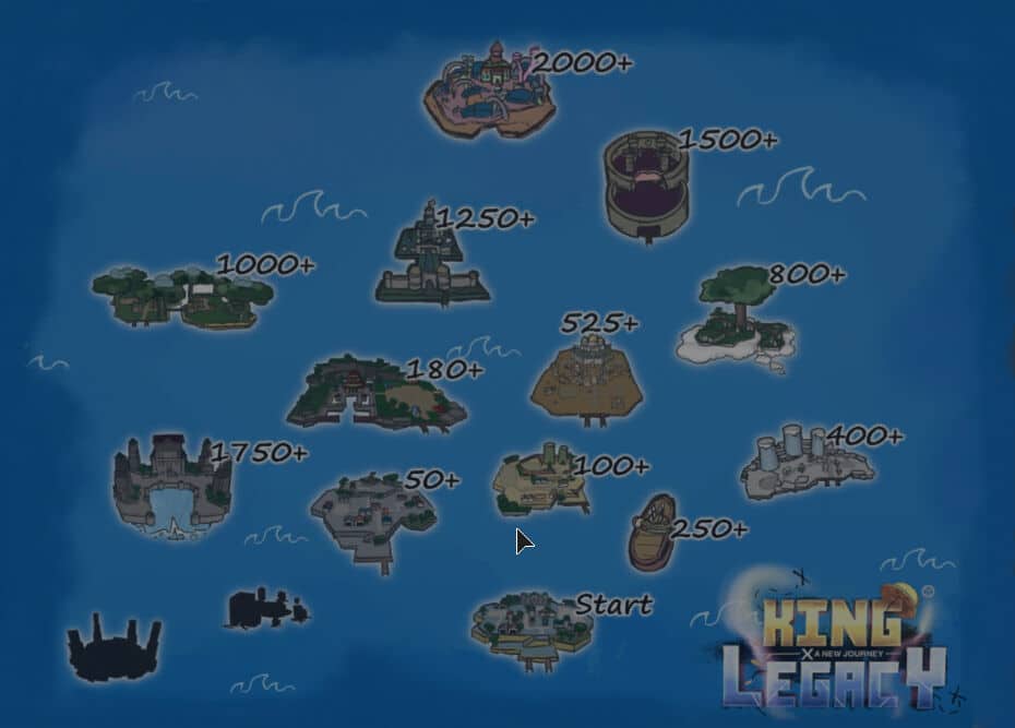 King Legacy Map: First & Second Sea, Island, Mobs, Bosses