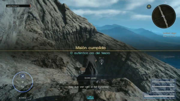 mapa incompleto en Final Fantasy 15