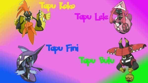 Tapus en Pokémon Sol y Luna