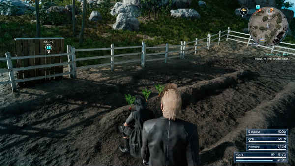 Tony y las zanahorias de Caem en Final Fantasy 15