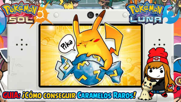 caramelos raros en Pokémon Sol y Luna