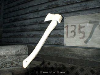 hacha de juguete en Resident Evil 7