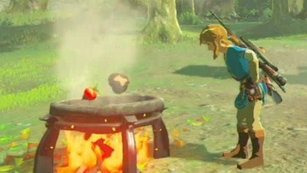 Cocinar en Zelda Breath of the Wild