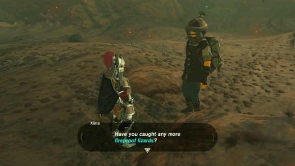 traje ignífugo en Zelda Breath of the Wild