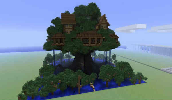 casa árbol en Minecraft