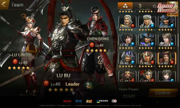 armas legendarias en Dynasty Warriors Unleashed