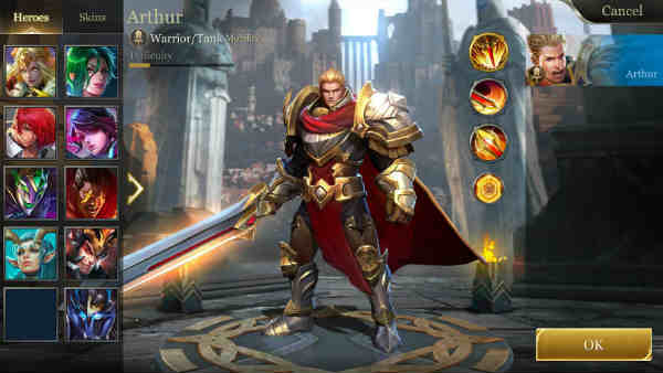 Arthur en Arena of Valor