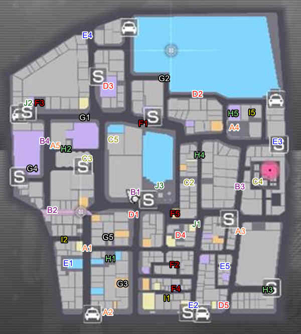 mapa Llaves de la Taquilla en Yakuza Kiwami