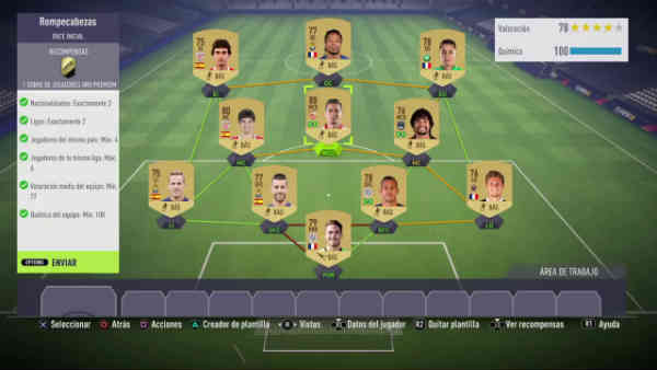 liga y país básicos en FIFA 18