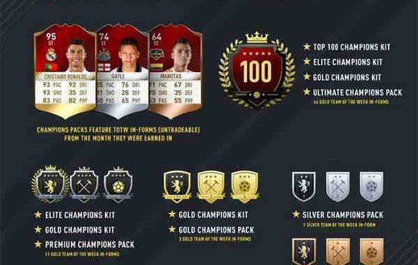 recompensas mensuales FUT Champions FIFA 18