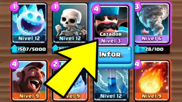 mejores mazos con Cazador en Clash Royale