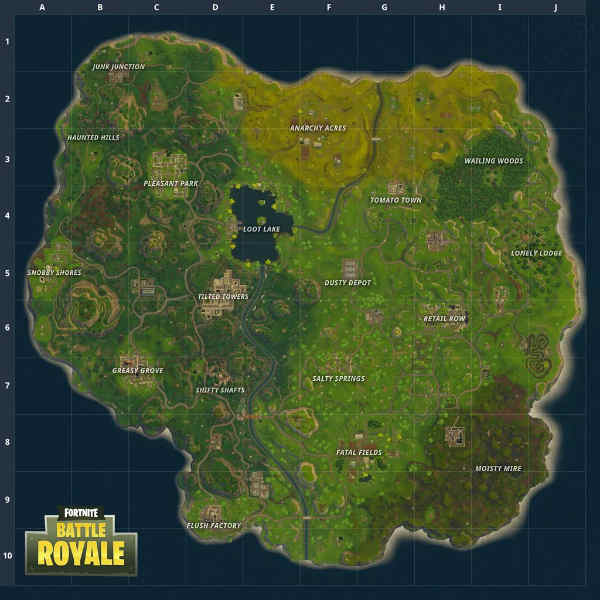 mapa fortnite battle royale