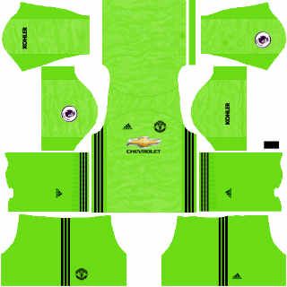 kit portero visitante manchester united dls 2020