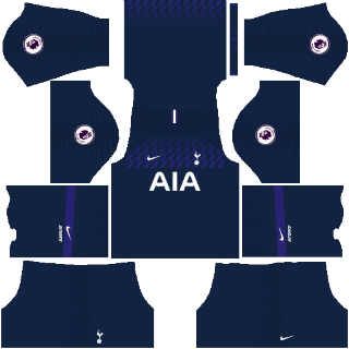 kit visitante tottenham hotspur dls 2020