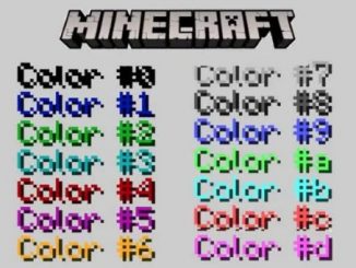 Código de Colores de Minecraft