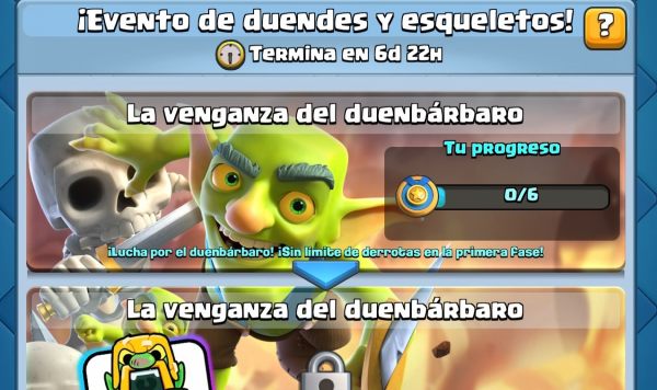 Evento de Duendes y Esqueletos Clash Royale