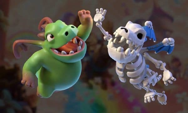 Reino de Fuego de los Dragones Esqueleto Clash Royale