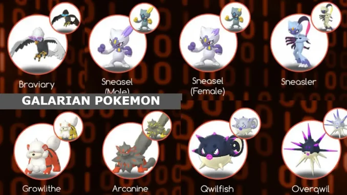 Nuevos Pokemon de Galar