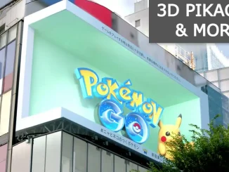 Anuncio 3D en Tokio Pokemon GO