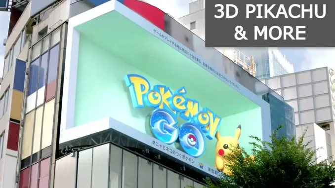 Anuncio 3D en Tokio Pokemon GO
