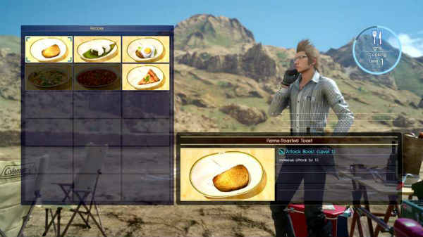 cocinar en Final Fantasy 15