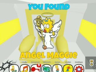Angel Maggie in Find the Simpsons