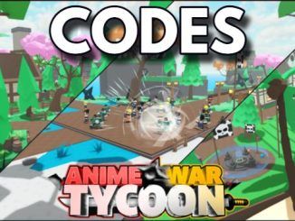 Anime War Tycoon Codes Roblox