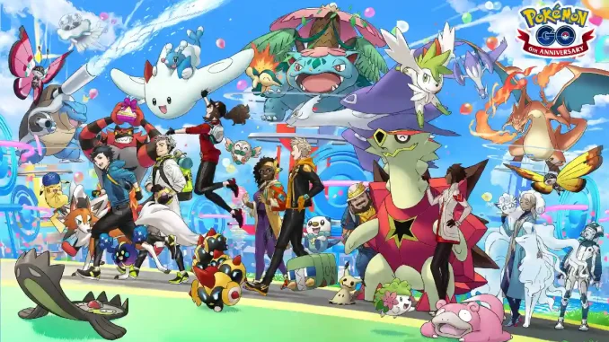 Pokemon Go 6th Anniversary Art