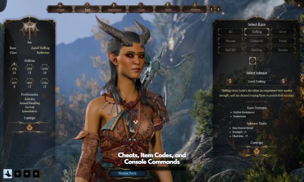 BG3 Cheats, Item Codes, and Console Commands