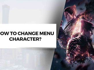 How To Change Menu Character?
