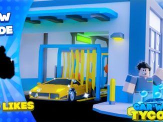 Car Wash Tycoon Codes