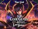Code Geass Lost Stories Tier List Guide