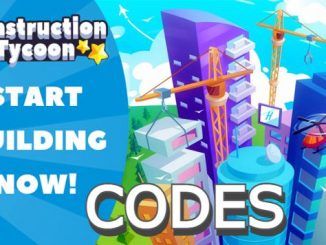 Construction Tycoon Codes Roblox