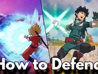 Defending against Kamehameha and Deku's Smash in Fortnite