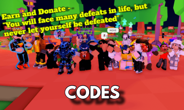 Earn and Donate Codes Roblox