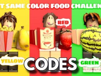 Eat Same Color Food Challenge Codes Roblox