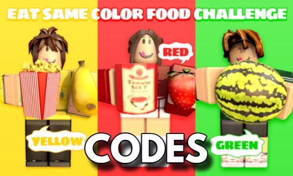 Eat Same Color Food Challenge Codes Roblox