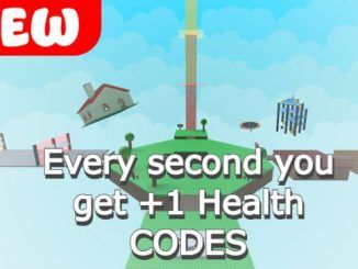 Every second you get +1 Health Codes Roblox