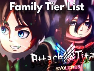 Family Tier List in Attack on Titan Evolution