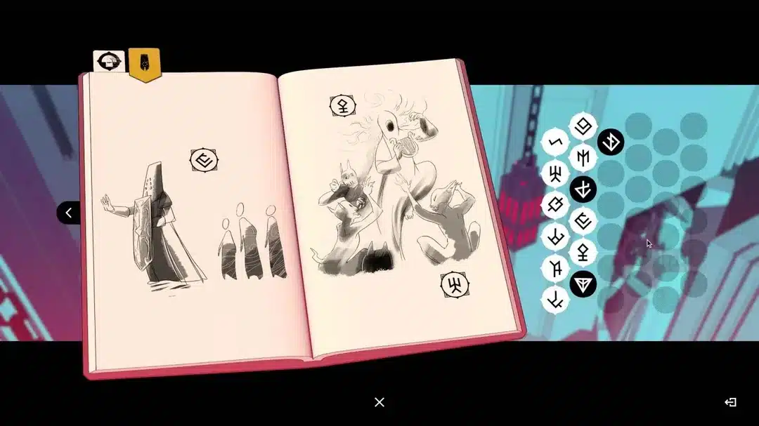 Glyph Pages in Chants of Sennaar