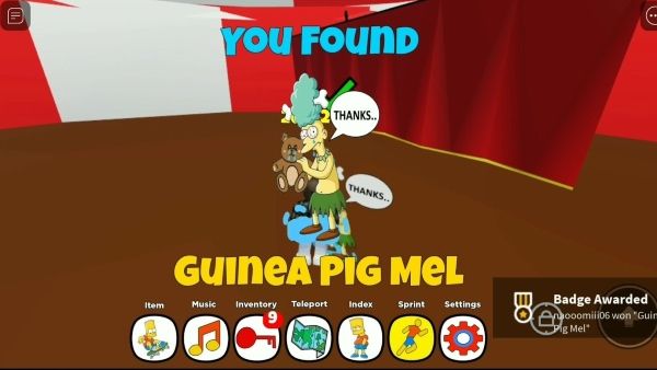 Guinea Pig Mel in Find the Simpsons