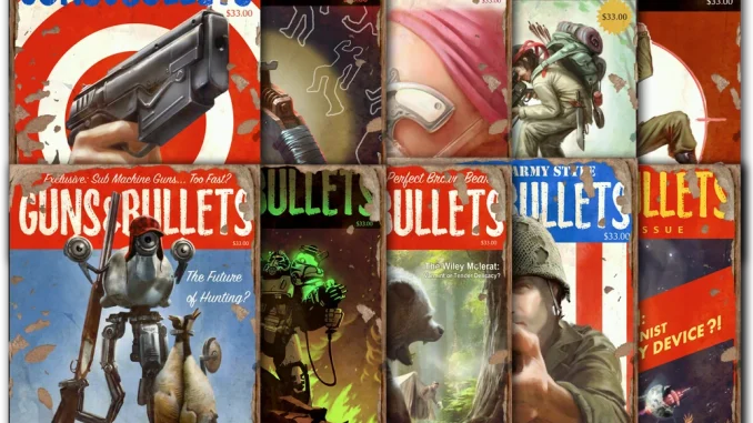 All issues of the Guns And Bullets magazine in Fallout 4