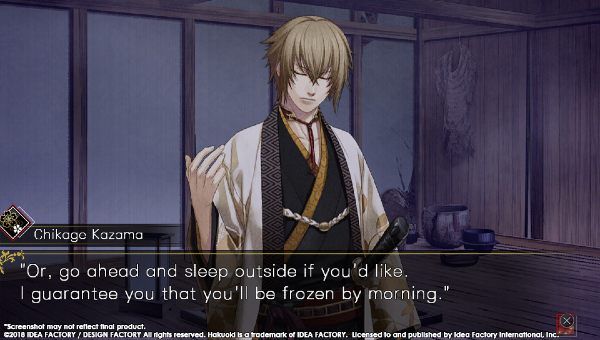 Hakuoki Edo Blossoms Chikage Kazama Walkthrough