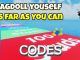 How Far Can You Ragdoll? Codes Roblox